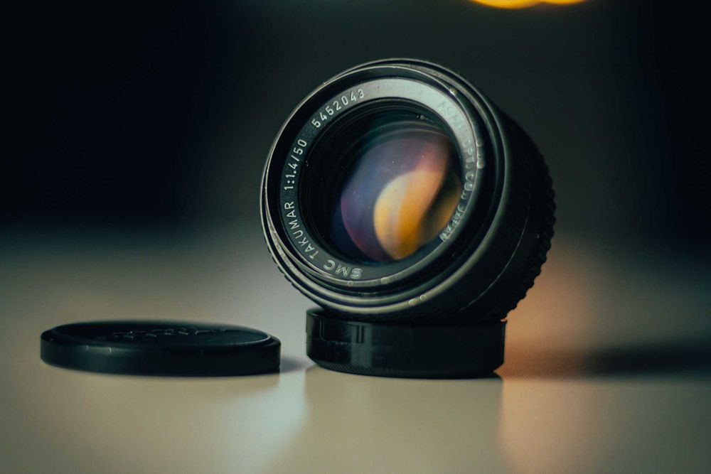 SMC Takumar 50mm f/1.4 – 8-listkowa przysłona, TOR, M42, oryg. dekielki