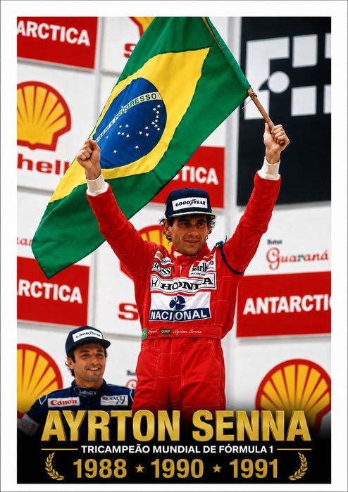 Lote 3 Cartazes Ayrton Senna