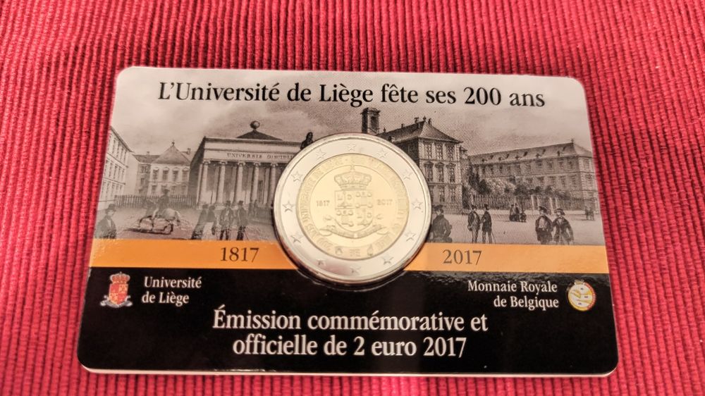 Cartões coincards Bélgica 2 euros comemorativos