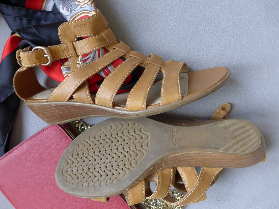 GEOX RESPIRA modne skórzane sandały gladiatorki 39 39,5 vagabond 7mil