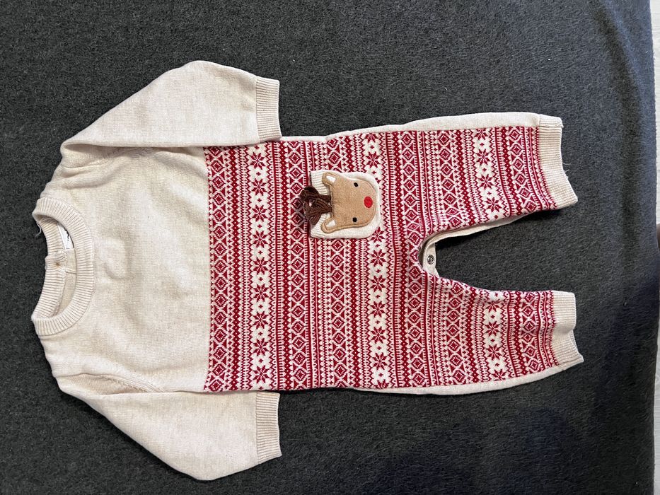 Новорічний костюм чоловічок теплий вʼязаний