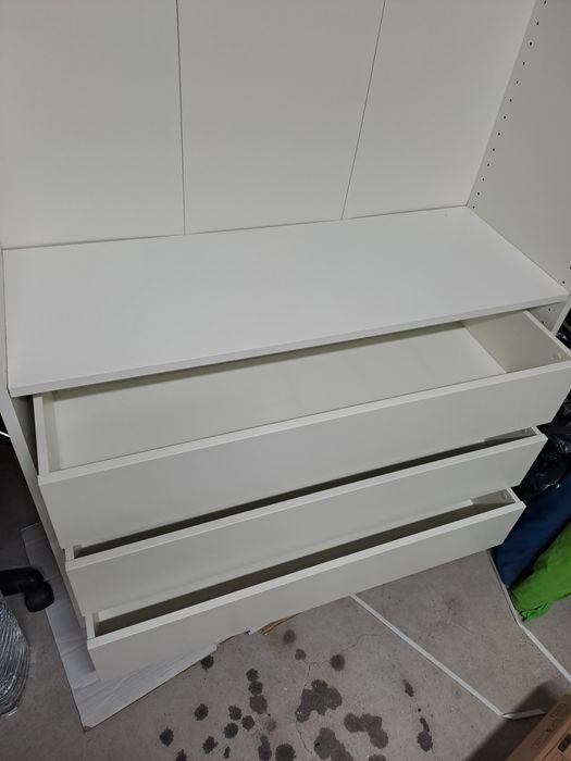 Movel Ikea - Estrutura pax em branco com  3 gavetas