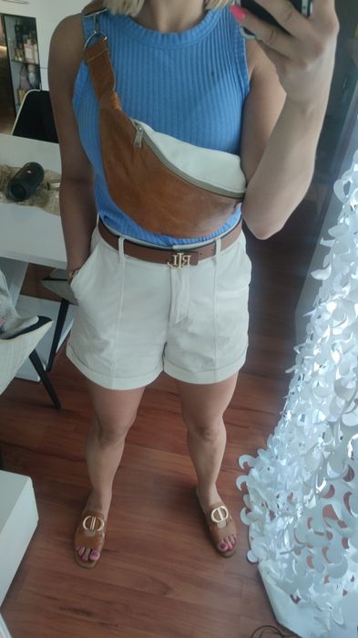 Nerka torebka skóra camel biały, brąz biała lv