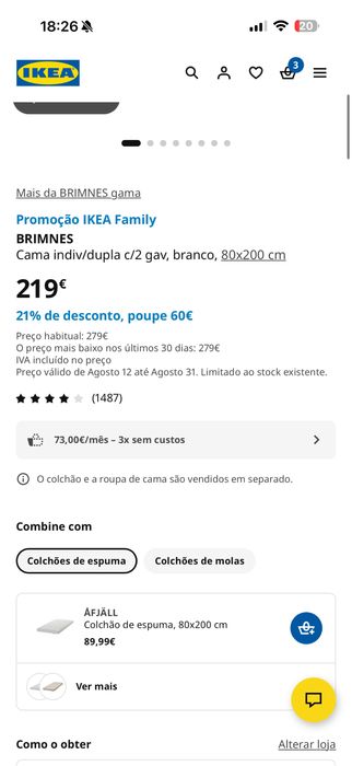 Cama ikea com gavetao