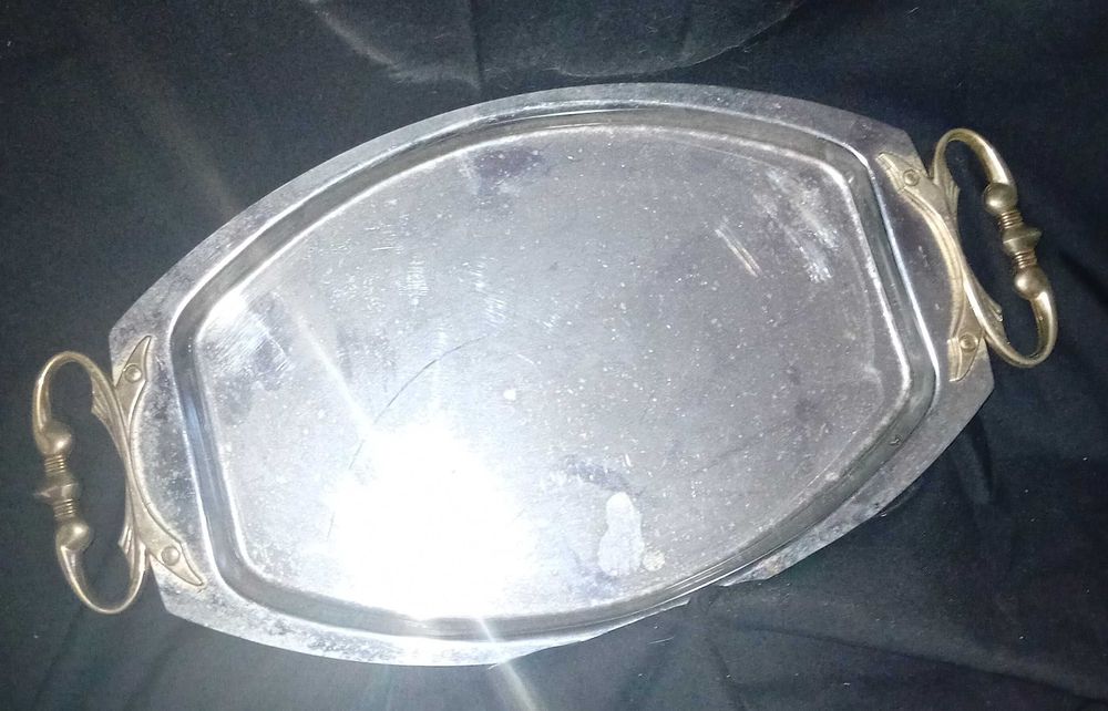 Bandeja de servir de meados do século 1950-60 da Kromex