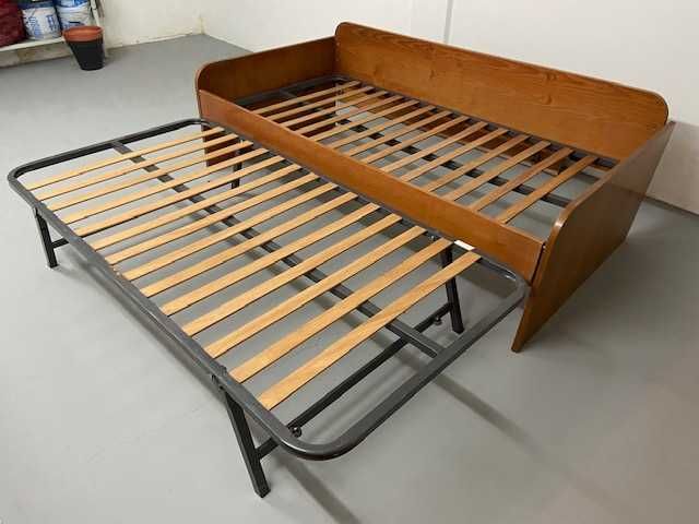 Cama-gavetão, madeira castanha, 80x190 cm X 2