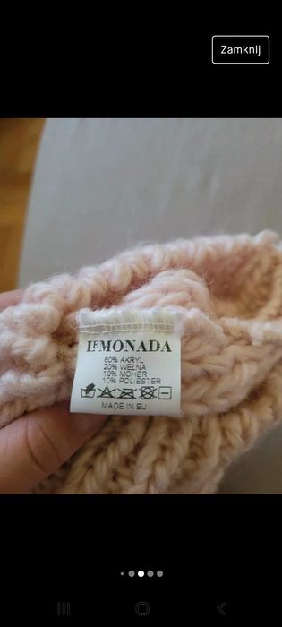 Nowy zestaw czapka i szalik z wełną