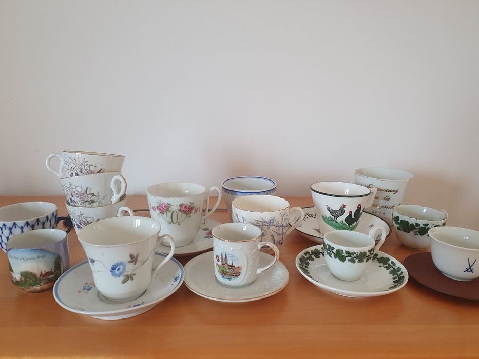 filiżanki spodeczki figurki Miśnia Ohme KPM Rosenthal TPM