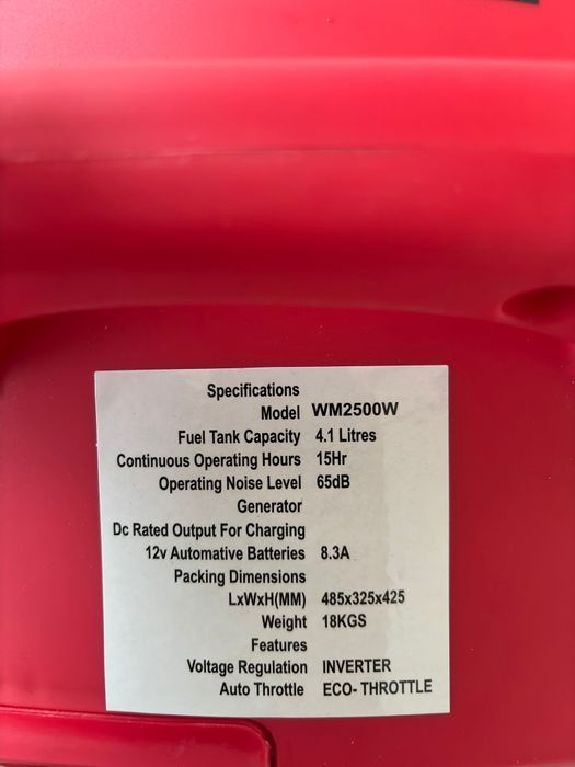 Geradores a gasolina 2500w NOVOS