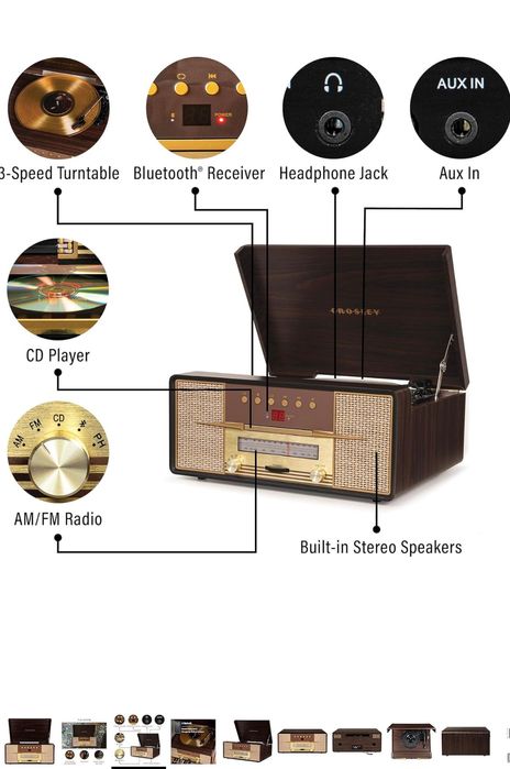 Програвач із вбудованою акустикою Crosley Rhapsody