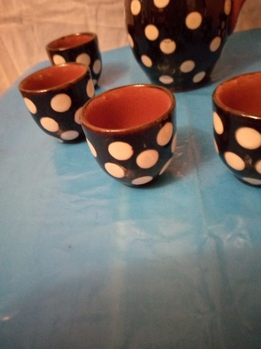 Набор в горошек керамика