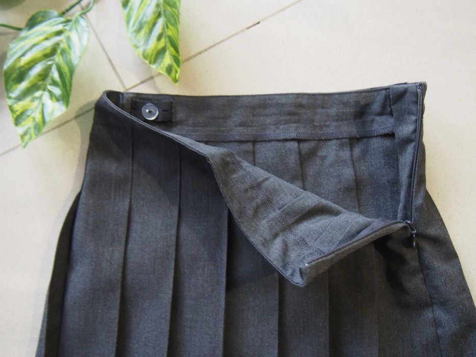 Spódnica szkolna 98-104 cm szara george plisowana