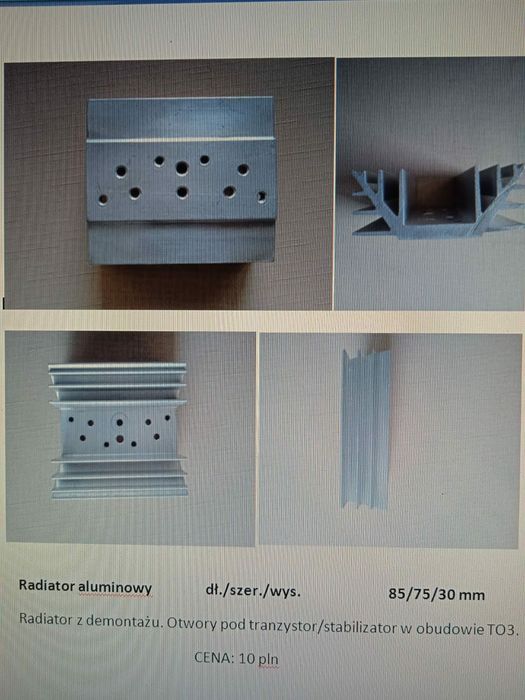 Radiator aluminiowy 85/75/30 mm Poznań Wilda • OLX.pl