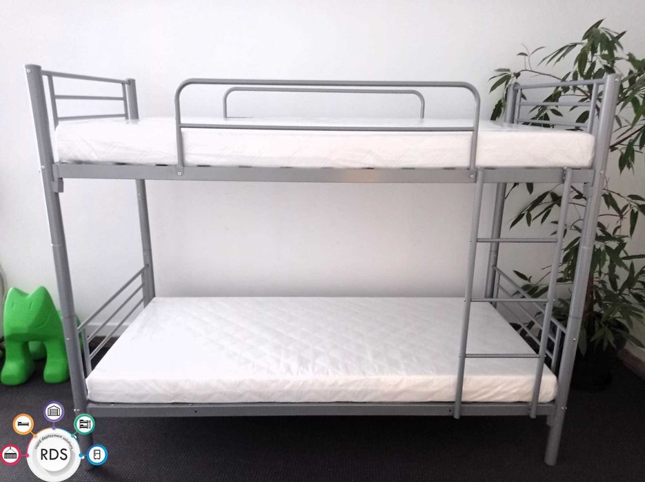 Łóżko pojedyncze Łóżka metalowe wymienne na piętrowe hostelowe 90x200