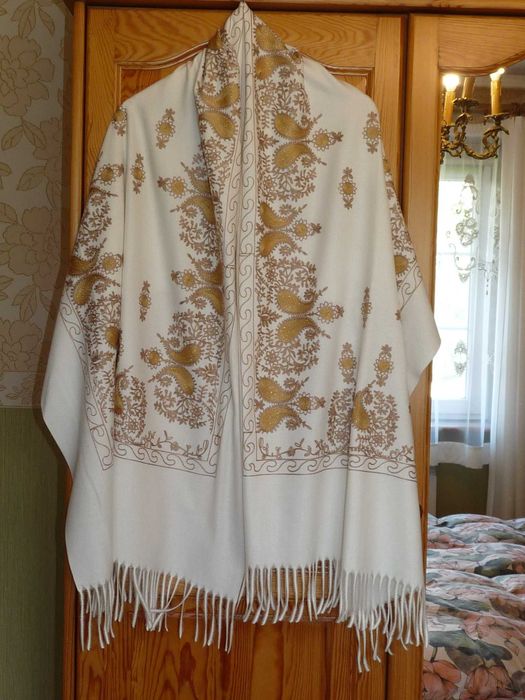 Kaszmirowy stylowy nowy duży szal klasy Willi