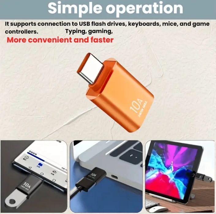 адаптер переходник Tape-с USB 10А 240w