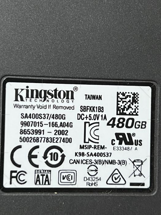 Ssd kingston 480gb (3шт)