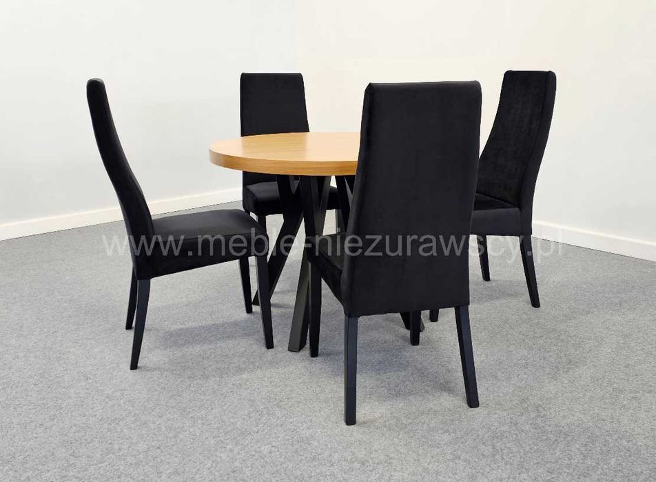 Krzesło ROMA modne nowoczesne tapicerowane do salonu jadalni welurowe