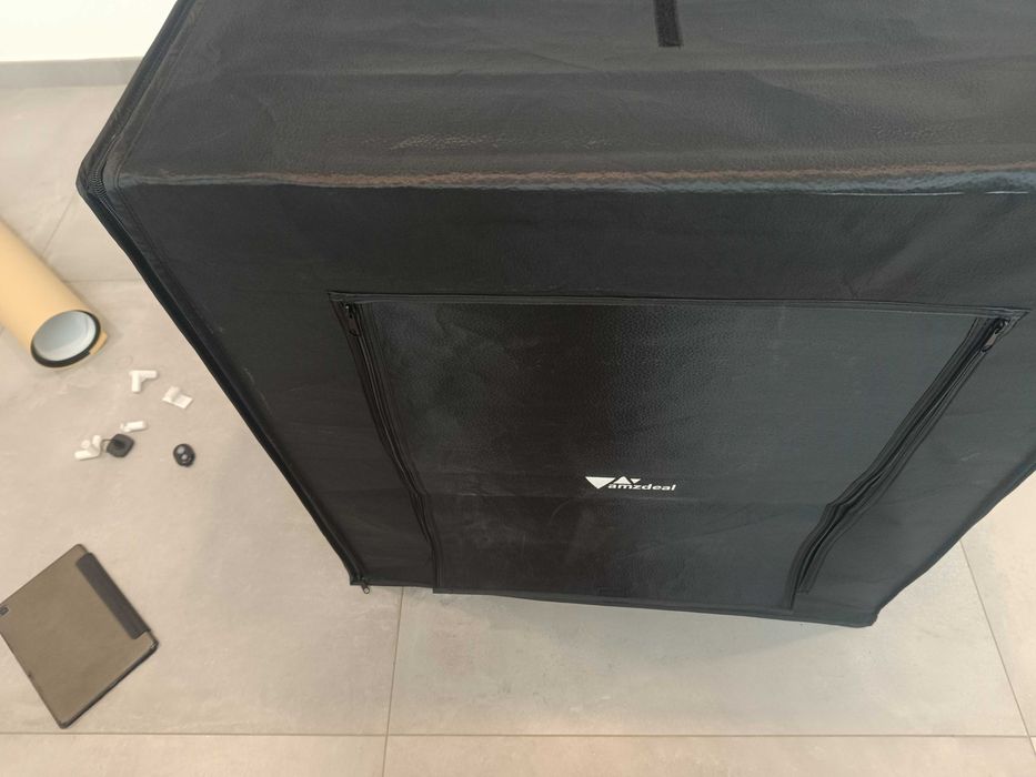 Tenda de Estúdio Fotográfico LED Portátil Amzdeal 80x80cm (Completa)
