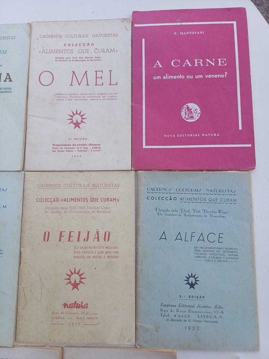 11 livros da Colecção de Alimentos que Curam, antigos