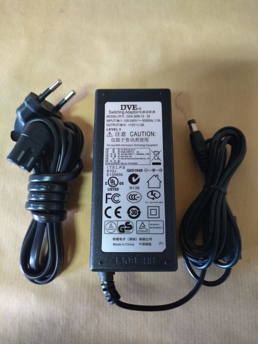 Carregador DVE mod. DSA-36W-12