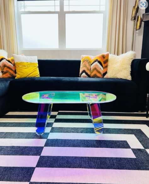 Mesa de apoio mesa de centro reflecte cores arco-irís [2 FORMATOS]NOVO