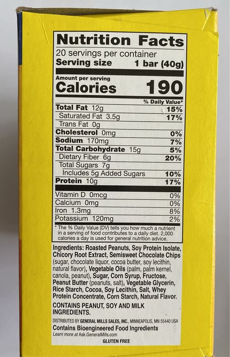 Протеїнові батончики Nature Valley 40 г з США