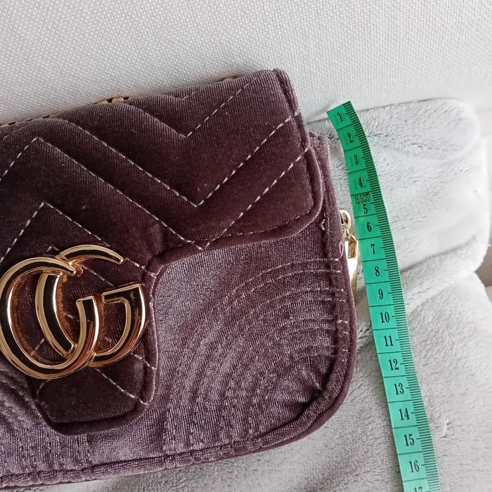 Torebka Gucci Marmont  brąz na łańcuszku