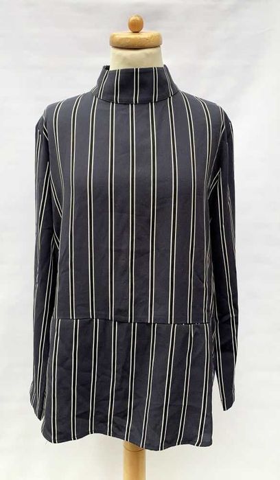 Bluzka Paski Nue Notes L Paseczki Golf Granatowa