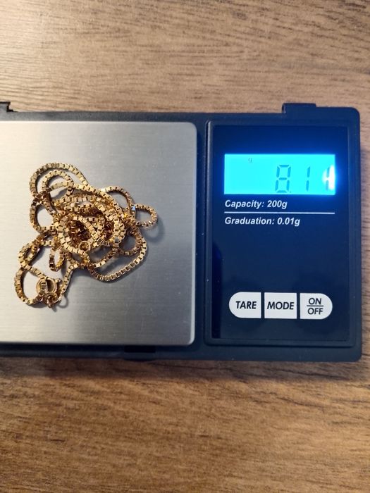 Złoty łańcuszek kostka pr.333