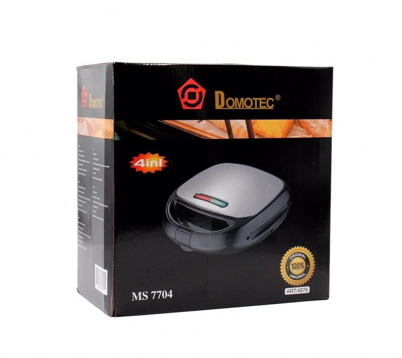 Новая 4в1 бутербродница Domotec / сендвичница / вафельница/ орешница