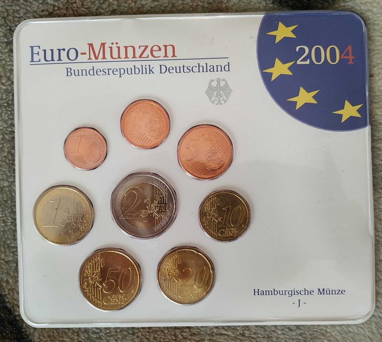 Alemanha - série de moedas de euro de 2004 letra J