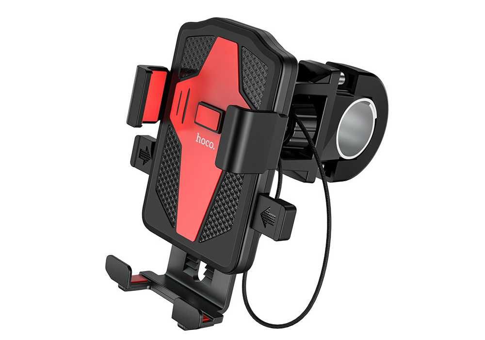 Надійний вело/мото тримач з автозатисканням Hoco CA73 (6.7 дюйма) Red
