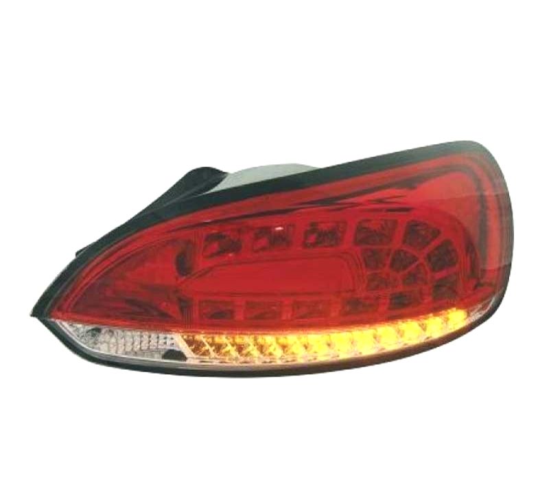 FAROLINS VOLKSWAGEN VW SCIROCCO 08-14 LED VERMELHO CROMADO