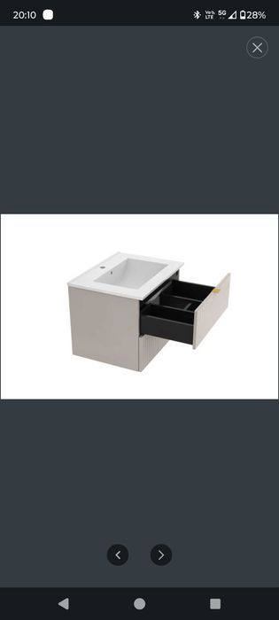 Szafka pod umywalkę Mirano Listrado 60 cm – kaszmir | NOWA