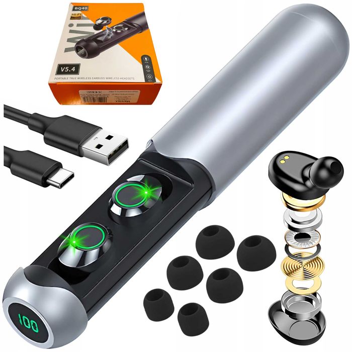 Słuchawki Bezprzewodowe Bluetooth 5.3 Douszne Z Mikrofonem TWS