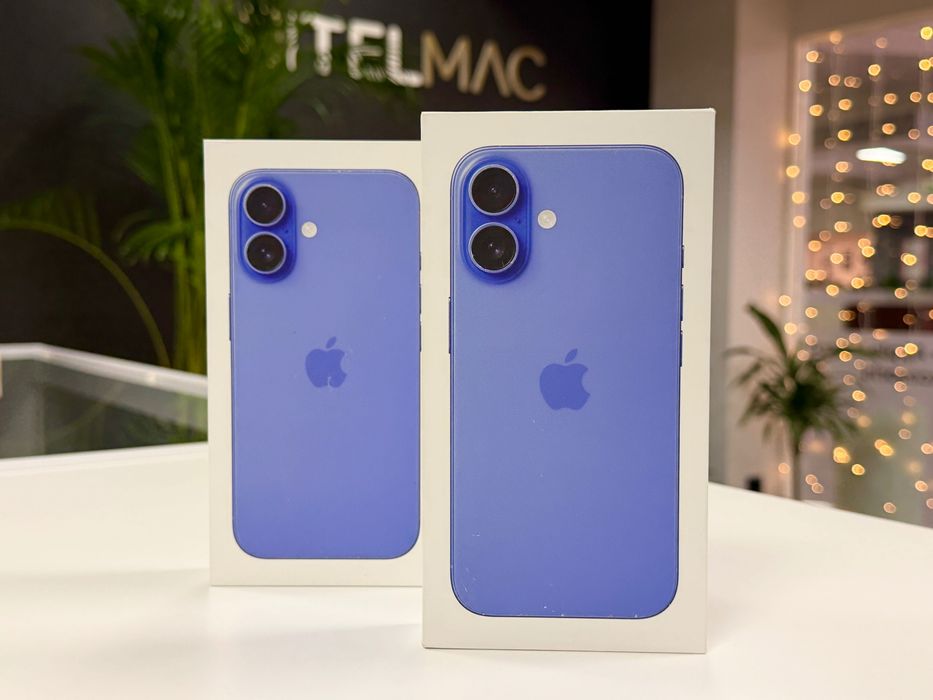 Apple iPhone 16 128GB 5G • Ultramarine • 0 CYKLI • Gwarancja • Raty 0%