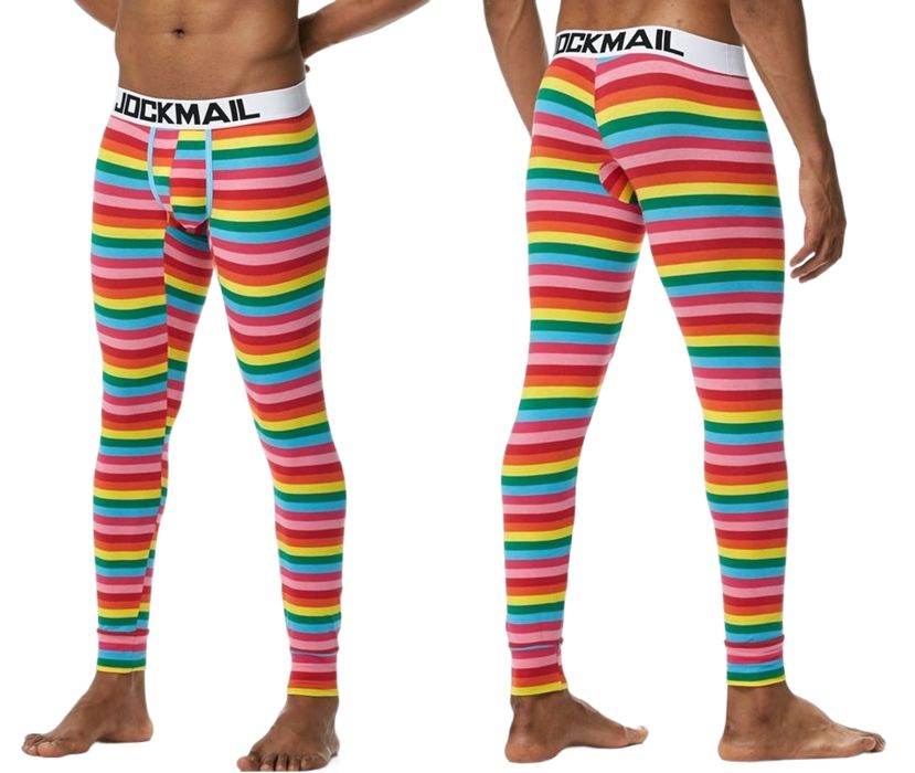 Męskie bawełniane kalesony JOCKMAIL w paski - M