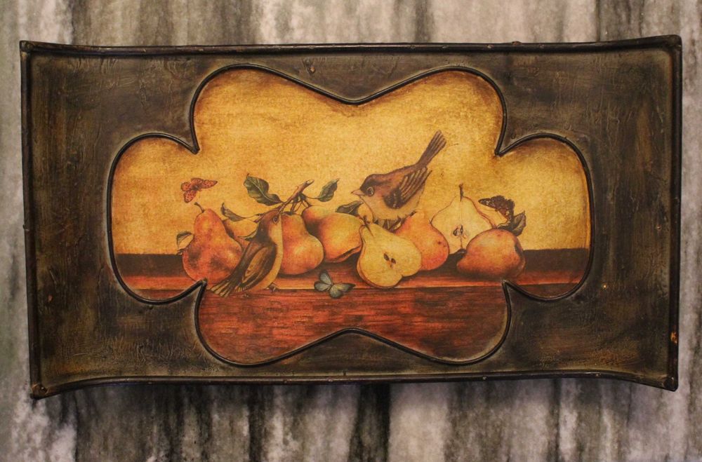 Bandeja, Travessa p frutas antiga em metal, estilo Art Déco com pernas