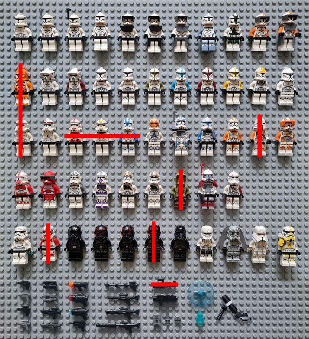 Lego Star Wars мініфігурки (Клони та Штурмовики)