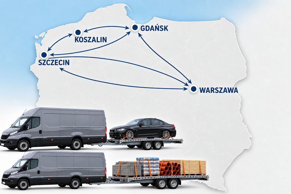 Transport łączony - zbieramy przesyłki po trasie