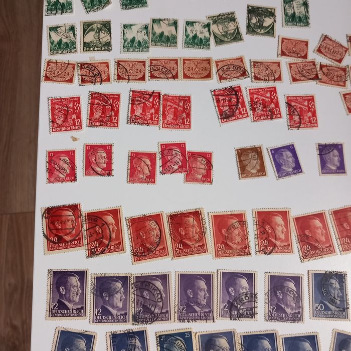 Kolekcja 303 sztuki znaczki niemieckie Rzesza NSDAP