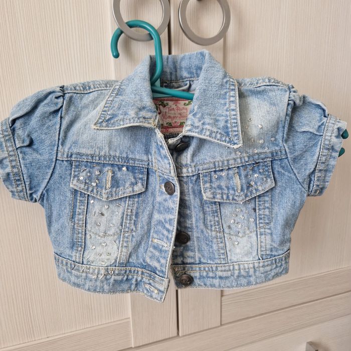 Жилетка безрукавка джинсова стильна для дівчинки 4 - 5 років 104