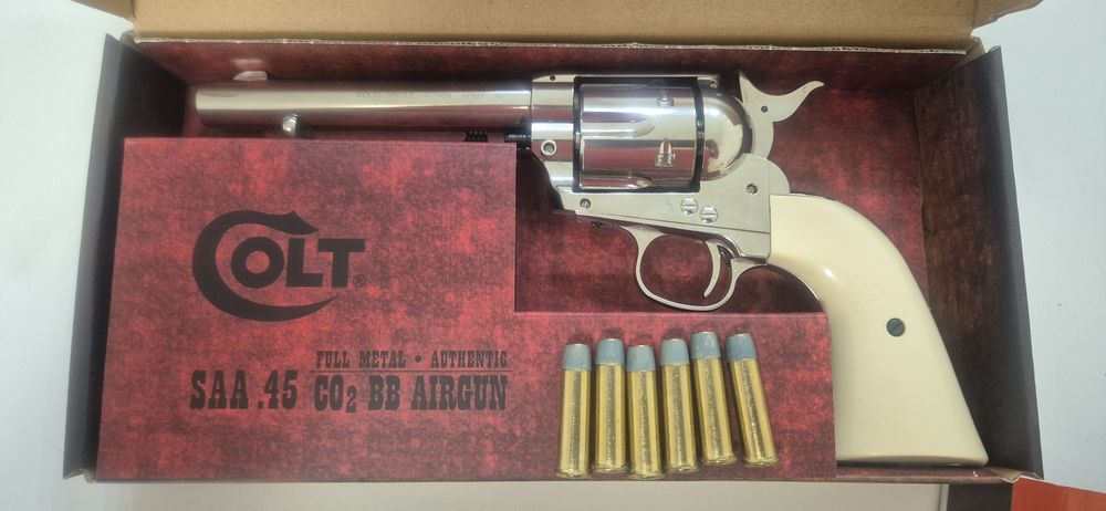 Para despachar vendo revólver Colt Single Action Army CO2 Pressão de Ar