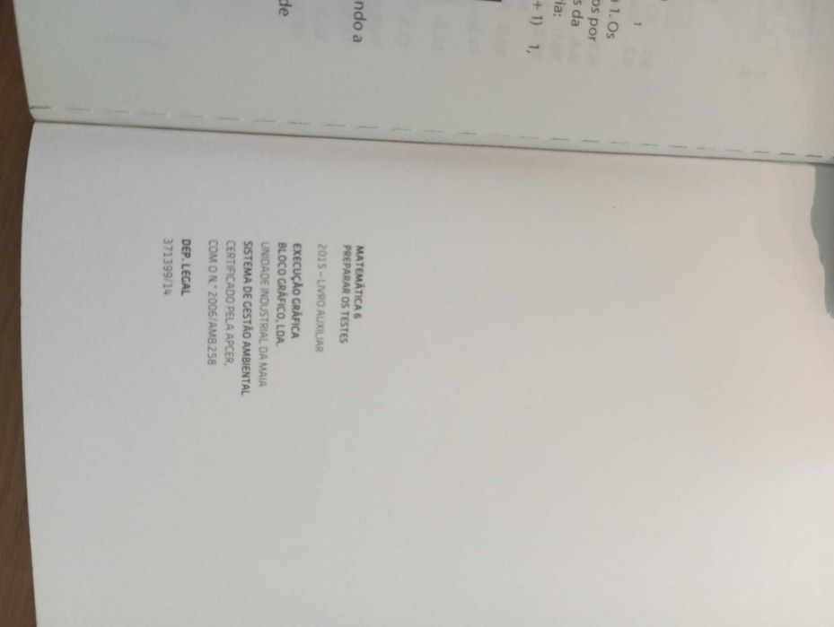 Livros Preparar os Testes, 6º ano, Areal, CN+MAT+PORT