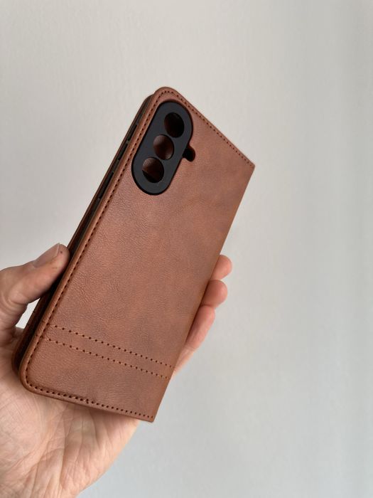 Etui z klapką zamykane brązowe do SAMSUNG GALAXY A57