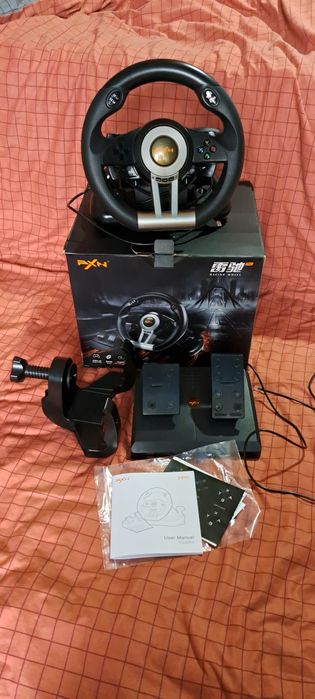 Ігрове мультимедійне універсальне кермо з педалями PXN V3 PRO