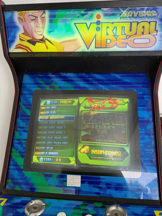 Arcade - Máquina de jogos Anos 80, 90, 2000