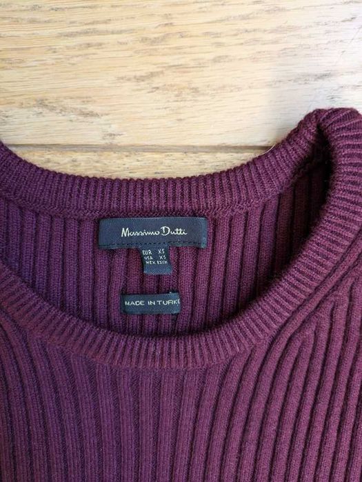 Massimo Dutti - bordowa bluzka - rozm. XS