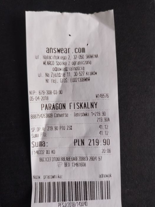 Tanisówki  conwerse